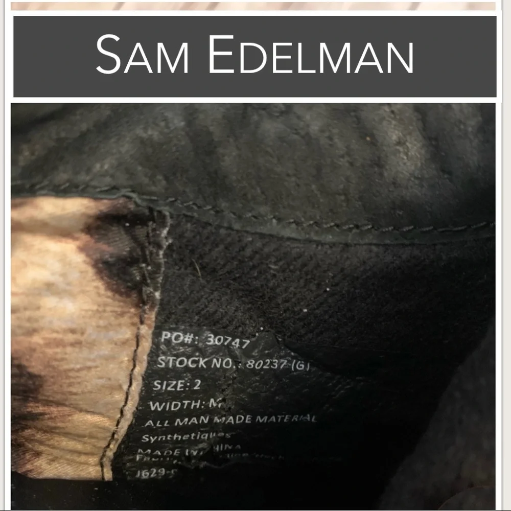 Sam Edelman Black‎ Ankle Boots Inside Zipper Closure